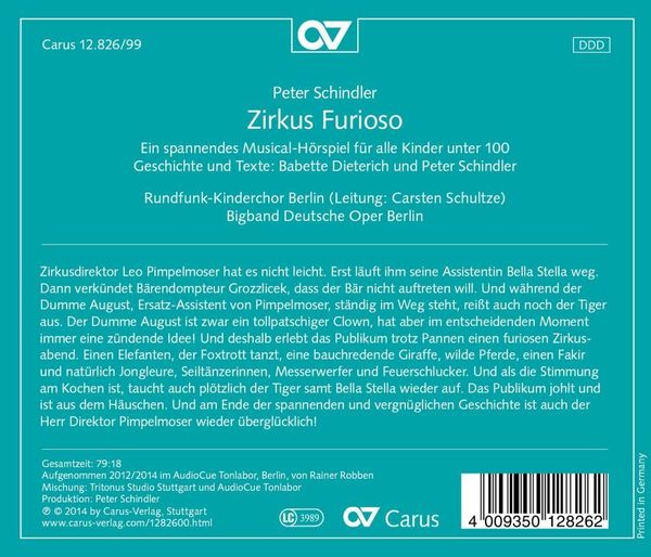 Produktbild: Kinderchor Berlin/Bigband Deutsche Oper Berlin: Zirkus Furio