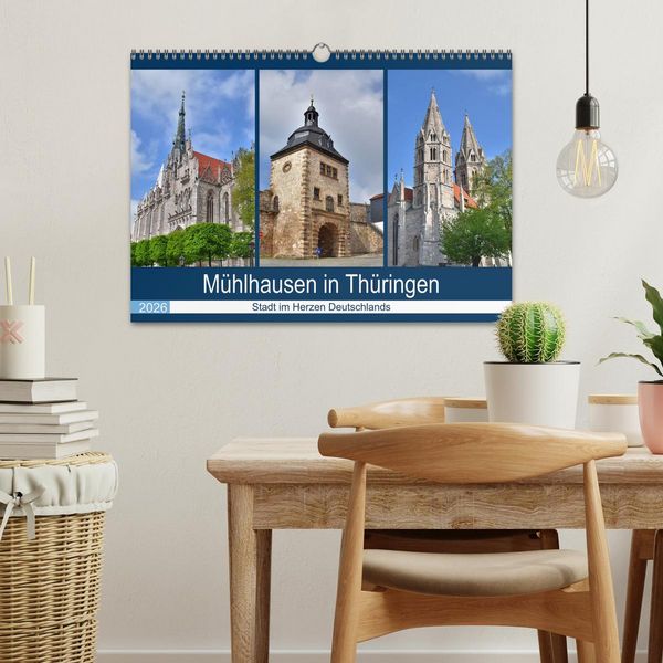 Produktbild: M&uuml;hlhausen in Th&uuml;ringen - Stadt im Herzen Deutschlands (Wandkalender 2026 DIN A3 quer), CALVENDO Monatskalender