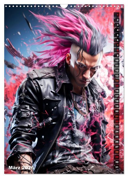 Produktbild: CYBERPUNK Urcoole Typen (Wandkalender 2026 DIN A3 hoch), CALVENDO Monatskalender