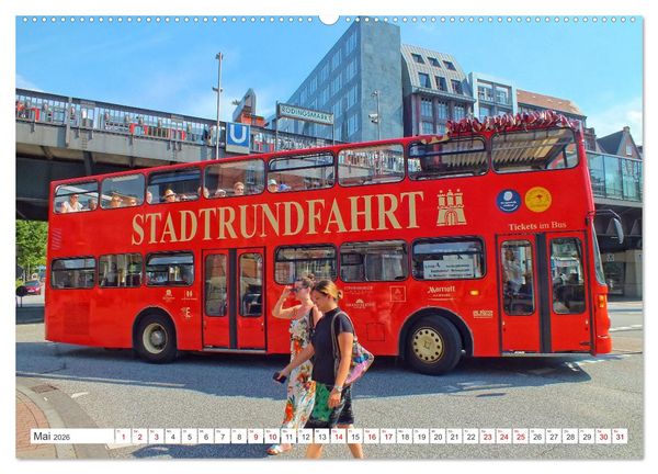 Produktbild: Hamburg an der Elbe &ndash; Impressionen eines Sommertages in der Hansestadt (Wandkalender 2026 DIN A2 quer), CALVENDO Monatskalender