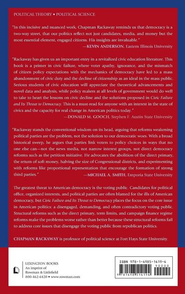 Produktbild: Civic Failure and Its Threat to Democracy