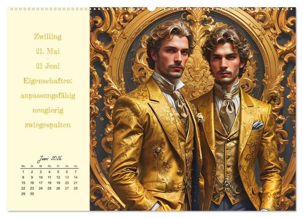 Produktbild: Stellarische M&auml;nnlichkeit (Wandkalender 2026 DIN A2 quer), CALVENDO Monatskalender