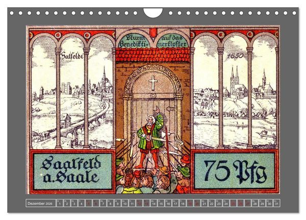 Produktbild: Gru&szlig; aus Saalfeld an der Saale (Wandkalender 2026 DIN A4 quer), CALVENDO Monatskalender