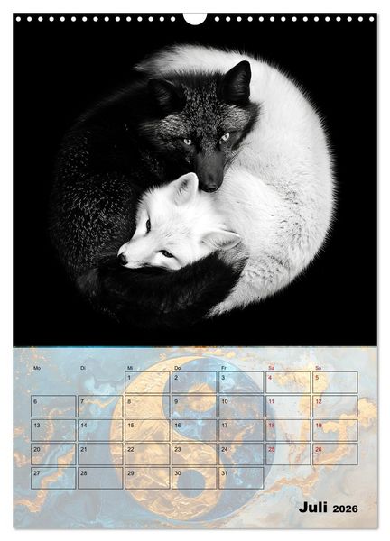 Produktbild: Sei das Yin zu meinem Yang (Wandkalender 2026 DIN A3 hoch), CALVENDO Monatskalender