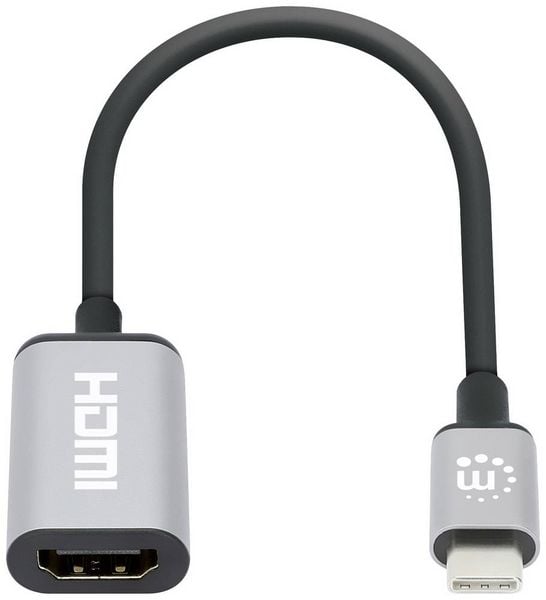 Produktbild: Manhattan USB 2.0 Adapter [1x USB-C&reg; Stecker - 1x HDMI-Buchse] 4K@60Hz USB-C to HDMI-Adapter 15 cm