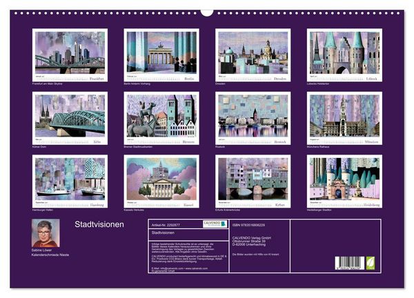 Produktbild: Stadtvisionen (Wandkalender 2027 DIN A2 quer), CALVENDO Monatskalender
