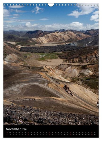 Produktbild: Island - Der Laugavegur-Kalender 2026 (Wandkalender 2026 DIN A3 hoch), CALVENDO Monatskalender