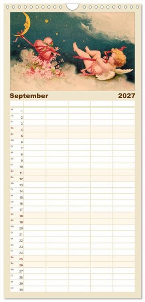 Produktbild: Familienplaner 2027 - Liebesboten mit 5 Spalten (Wandkalender, 21 x 45 cm) CALVENDO