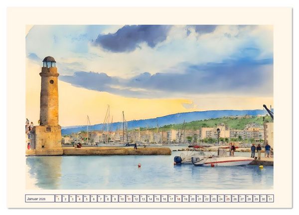 Produktbild: Kretische Impressionen (Tischkalender 2026 DIN A5 quer), CALVENDO Monatskalender