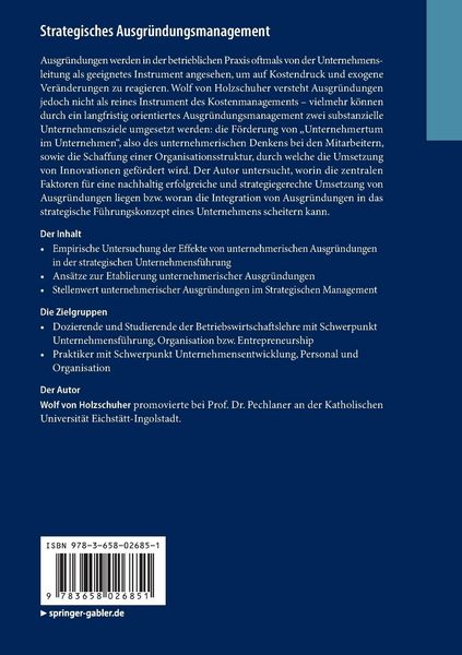 Produktbild: Strategisches Ausgr&uuml;ndungsmanagement