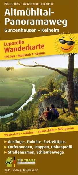 Produktbild: Wanderkarte Altm&uuml;hltal-Panoramaweg, Gunzenhausen - Kelheim 1 : 50 000
