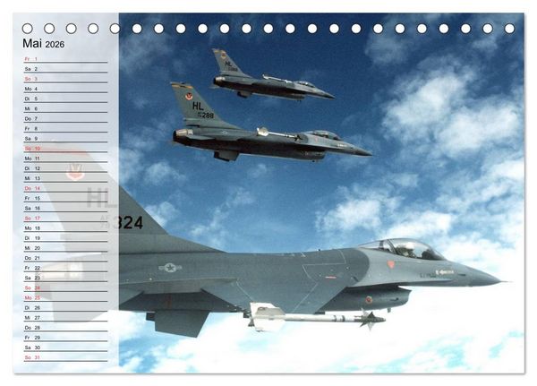 Produktbild: Kriegstechnik. Kampfjet-Impressionen (Tischkalender 2026 DIN A5 quer), CALVENDO Monatskalender