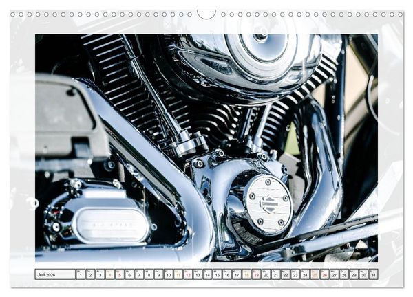 Produktbild: Legend&auml;re Linien &ndash; Harley Road King im Detail (Wandkalender 2026 DIN A3 quer), CALVENDO Monatskalender