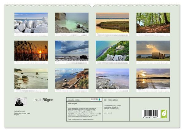 Produktbild: Insel R&uuml;gen (hochwertiger Premium Wandkalender 2026 DIN A2 quer), Kunstdruck in Hochglanz