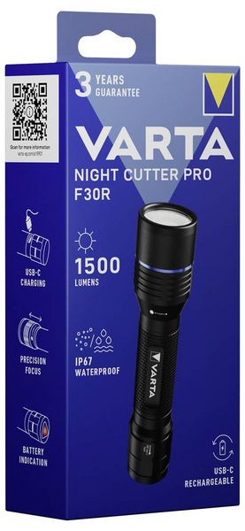 Produktbild: Varta VARTA Night Cutter Pro F30R Rech. Box Taschenlampe 1500 lm 261 g