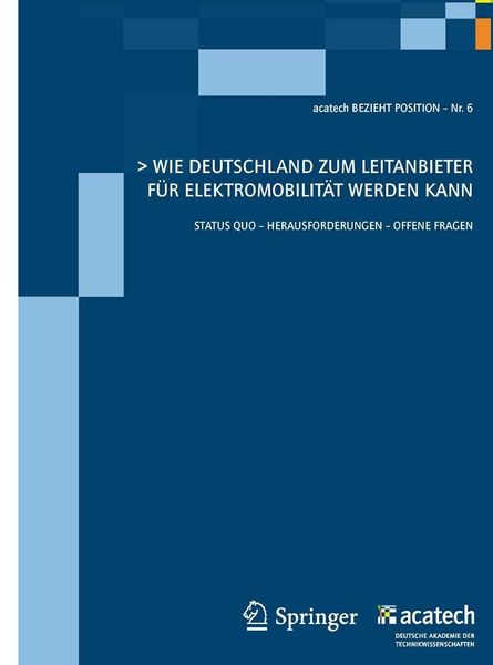 Produktbild: Wie Deutschland zum Leitanbieter f&uuml;r Elektromobilit&auml;t werden kann