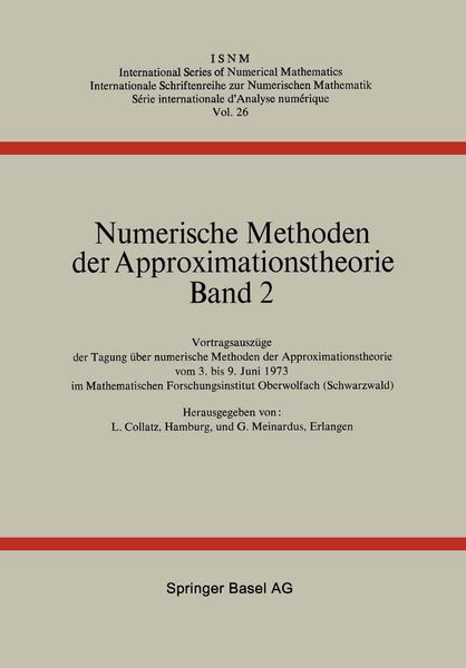 Produktbild: Numerische Methoden der Approximationstheorie