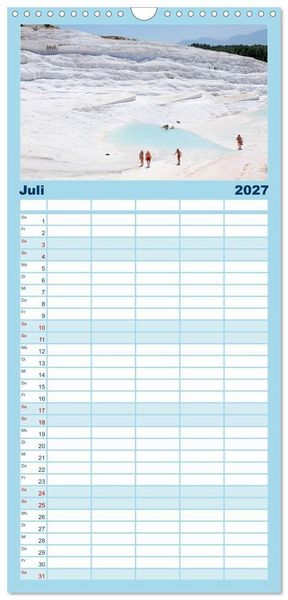 Produktbild: Familienplaner 2027 - Sommer an der T&uuml;rkischen &Auml;g&auml;is mit 5 Spalten (Wandkalender, 21 x 45 cm) CALVENDO