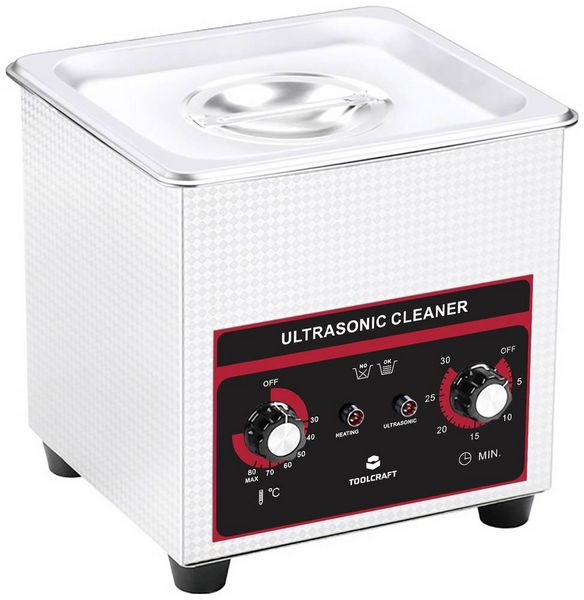 Produktbild: TOOLCRAFT USC-130 Ultraschallreiniger Schmuck, B&uuml;robedarf, Werkstatt 160 W 1.3 l mit Heizung, mit Reinigungskorb