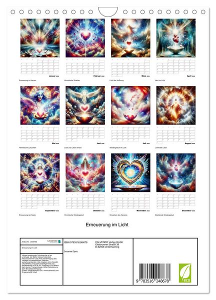 Produktbild: Erneuerung im Licht (Wandkalender 2026 DIN A4 hoch), CALVENDO Monatskalender