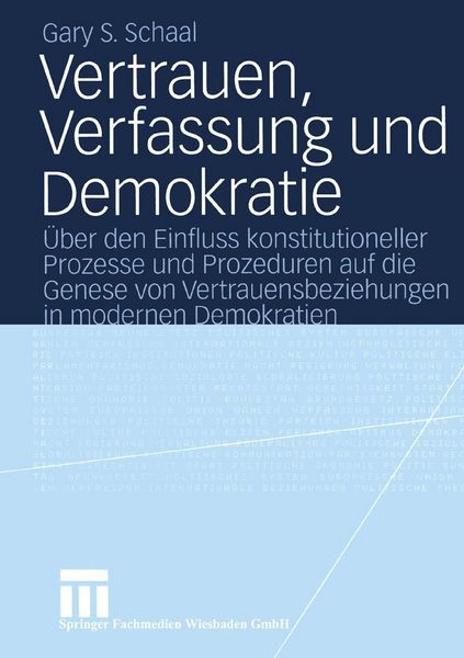 Produktbild: Vertrauen, Verfassung und Demokratie