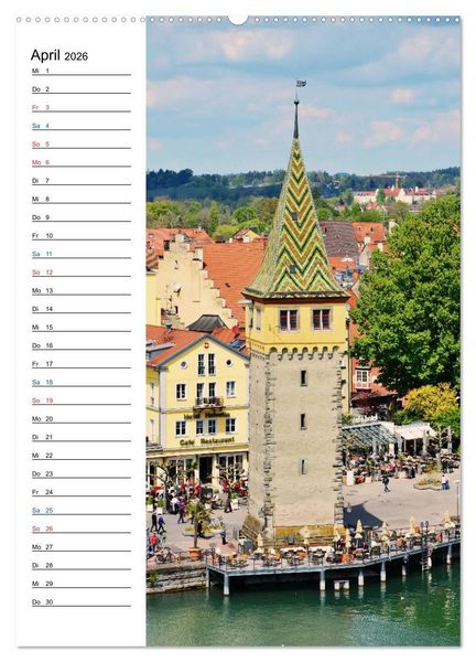 Produktbild: Lindau - Inselstadt am Bodensee (hochwertiger Premium Wandkalender 2026 DIN A2 hoch), Kunstdruck in Hochglanz