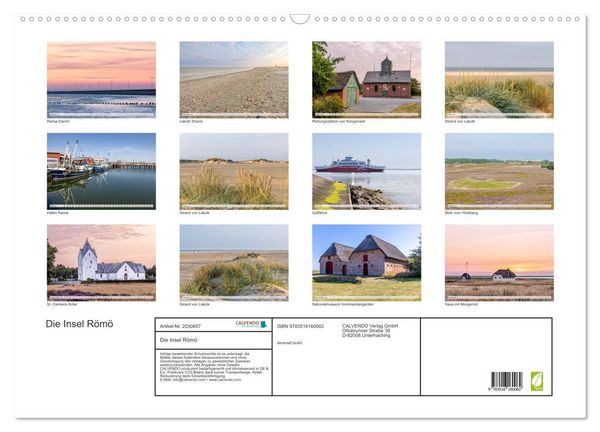 Produktbild: Die Insel R&ouml;m&ouml; (Wandkalender 2026 DIN A2 quer), CALVENDO Monatskalender