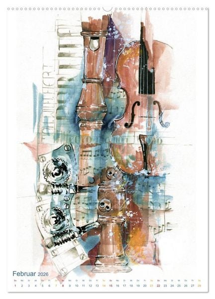 Produktbild: MUSIK Impressionen (Wandkalender 2026 DIN A2 hoch), CALVENDO Monatskalender