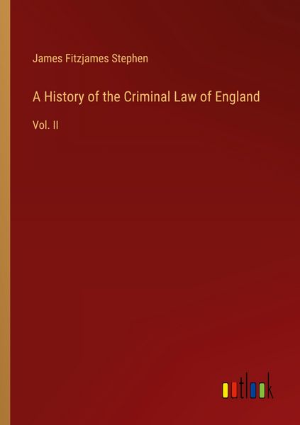 Produktbild: A History of the Criminal Law of England