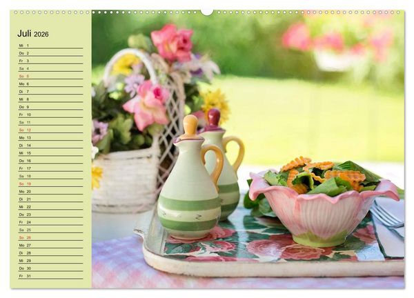 Produktbild: Landhaus-Romantik. Die Farben des Sommers (hochwertiger Premium Wandkalender 2026 DIN A2 quer), Kunstdruck in Hochglanz