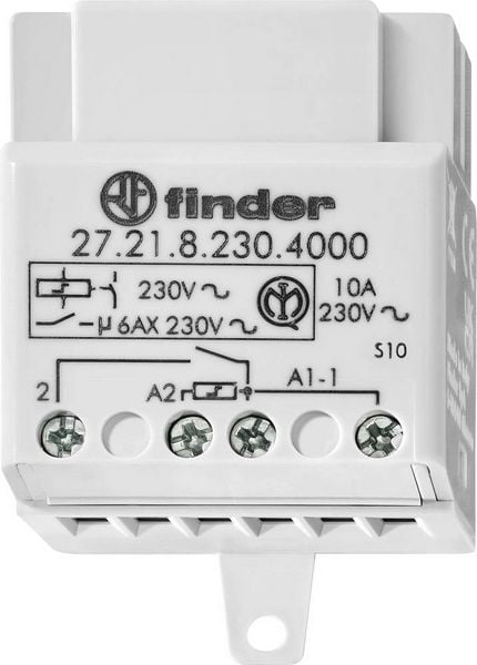 Produktbild: Finder Stromsto&szlig;-Schalter Unterputz 27.21.8.230.4000 1 Schlie&szlig;er 230 V/AC 10 2300 VA 1St.