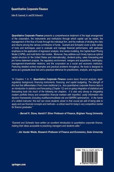 Produktbild: Quantitative Corporate Finance