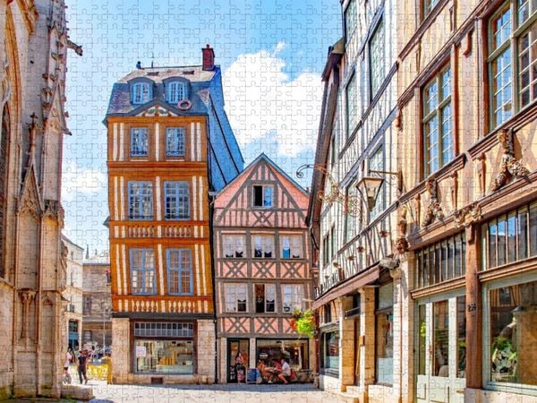 Produktbild: CALVENDO Puzzle Fachwerkh&auml;user in Rouen, Normandie | 2000 Teile Lege-Gr&ouml;&szlig;e 90x67cm Foto-Puzzle f&uuml;r gl&uuml;ckliche Stunden