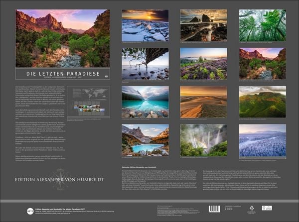 Produktbild: Die letzten Paradiese - Edition Alexander von Humboldt Kalender 2027