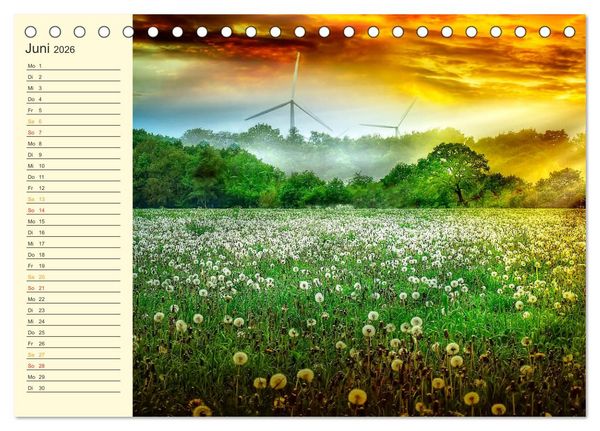 Produktbild: Friesland, verzauberte Landschaft an der Nordsee (Tischkalender 2026 DIN A5 quer), CALVENDO Monatskalender