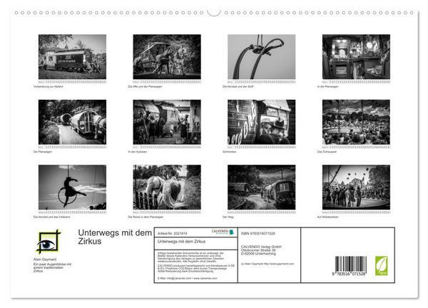 Produktbild: Unterwegs mit dem Zirkus (hochwertiger Premium Wandkalender 2026 DIN A2 quer), Kunstdruck in Hochglanz