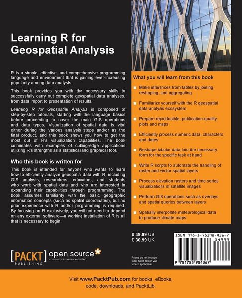 Produktbild: Learning R for Geospatial Analysis