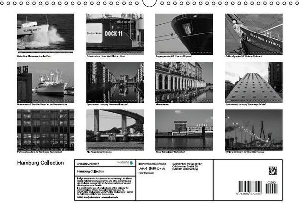 Produktbild: Hamburg Collection (Wandkalender immerw&auml;hrend DIN A3 quer)