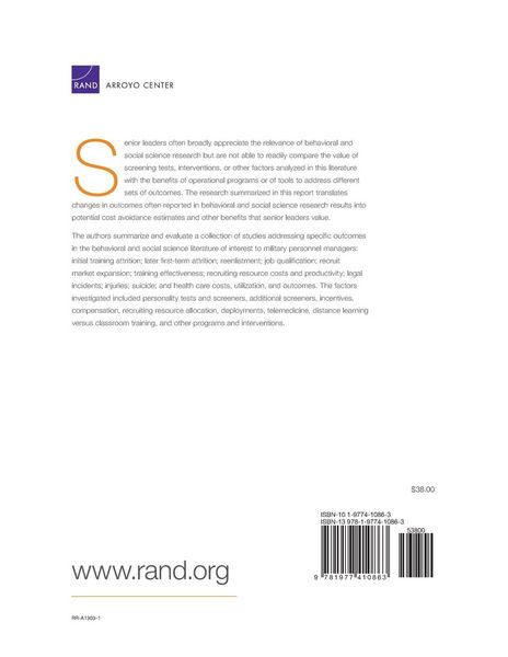 Produktbild: Quantifying Potential Cost Avoidance Implications of Outcomes Reported in Behavioral and Social Science Research