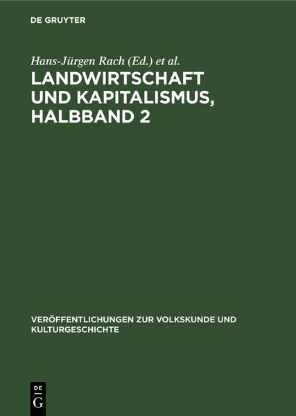 Produktbild: Landwirtschaft und Kapitalismus, Halbband 2