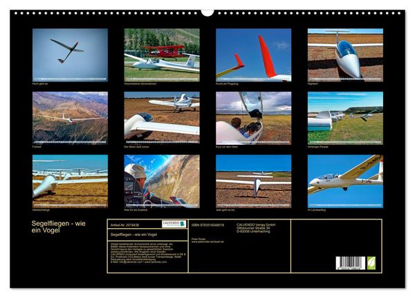 Produktbild: Segelfliegen - wie ein Vogel (Wandkalender 2026 DIN A2 quer), CALVENDO Monatskalender