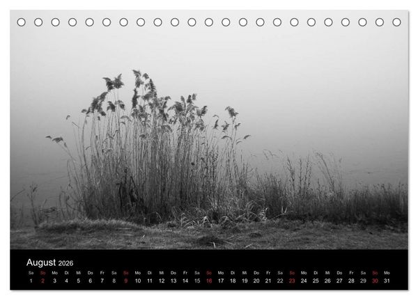 Produktbild: Monochrom 2026 (Tischkalender 2026 DIN A5 quer), CALVENDO Monatskalender