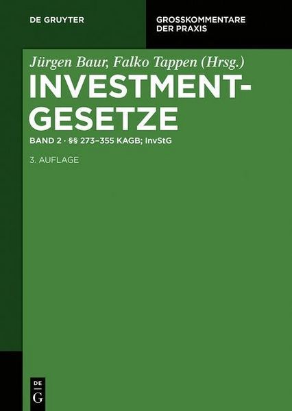 Produktbild: &sect;&sect; 273 - 355 KAGB; InvStG