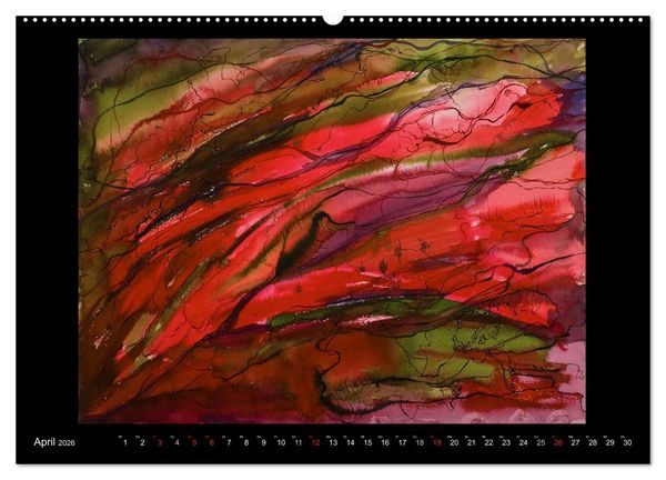 Produktbild: Feinste Aquarelle (hochwertiger Premium Wandkalender 2026 DIN A2 quer), Kunstdruck in Hochglanz