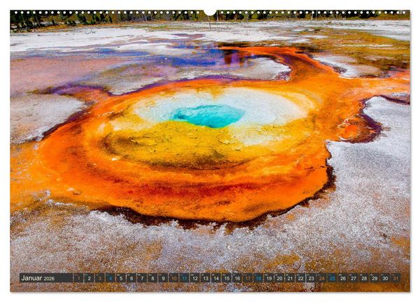 Produktbild: Farbenwunder Yellowstone (Wandkalender 2026 DIN A2 quer), CALVENDO Monatskalender