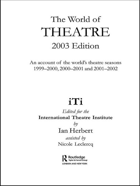 Produktbild: World of Theatre 2003 Edition