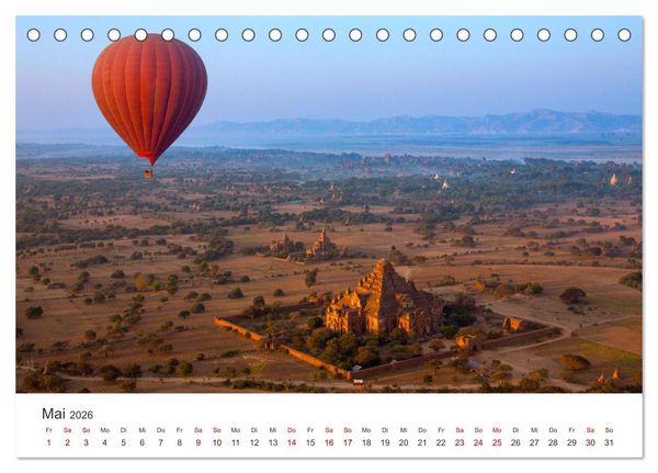 Produktbild: Kunterbunte Hei&szlig;luftballone (Tischkalender 2026 DIN A5 quer), CALVENDO Monatskalender