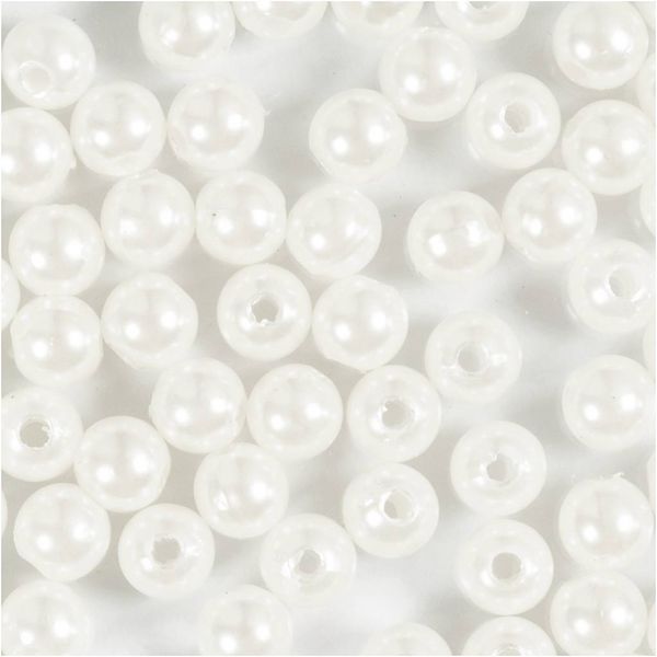 Produktbild: Creativ Company Wachsperlen, D 6 mm, Lochgr&ouml;&szlig;e 1,9 mm, Perlmutt , 65 Stk