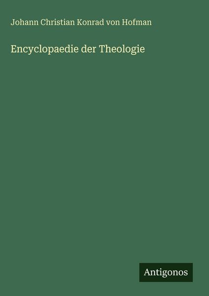 Produktbild: Encyclopaedie der Theologie