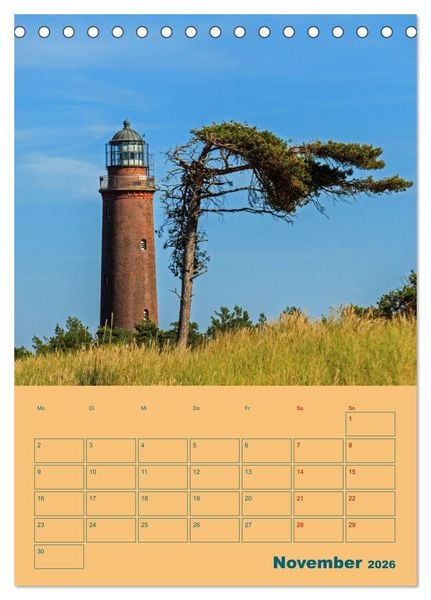 Produktbild: Fischland-Dar&szlig;-Zingst Terminplaner (Tischkalender 2026 DIN A5 hoch), CALVENDO Monatskalender